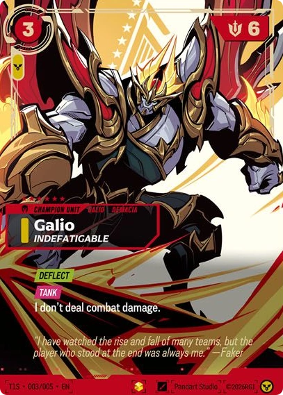 Galio, Indefatigable, Faker's serialized signature card